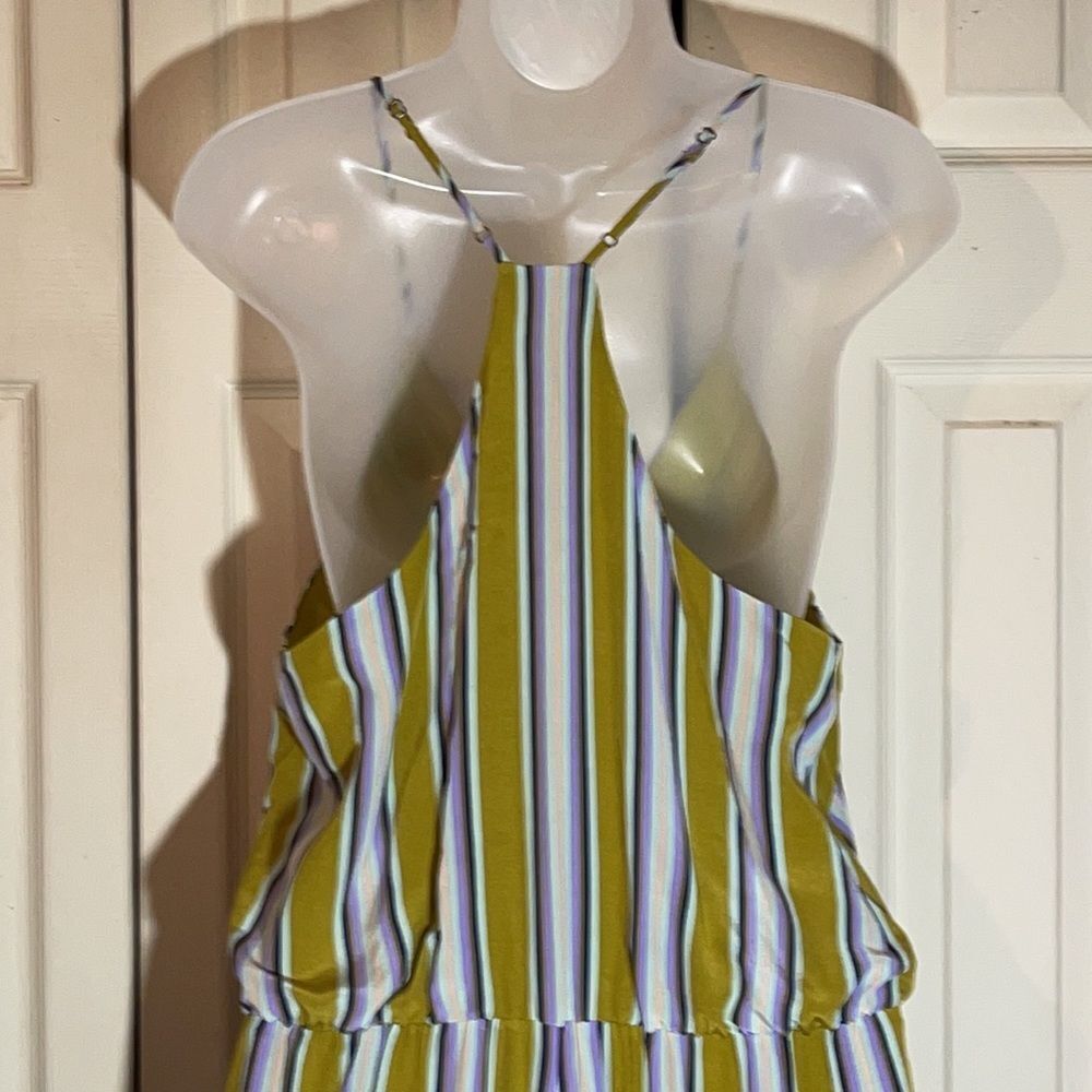 Astr Multicolored Striped Full Length Jumpsuit M - Picture 10 of 16
